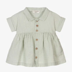 1 + In The Family Girls Green Seersucker Dress