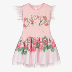 A Dee Pink Rose Cotton & Tulle Dress