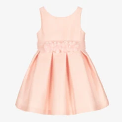 Abel & Lula Girls Pink Satin Dress