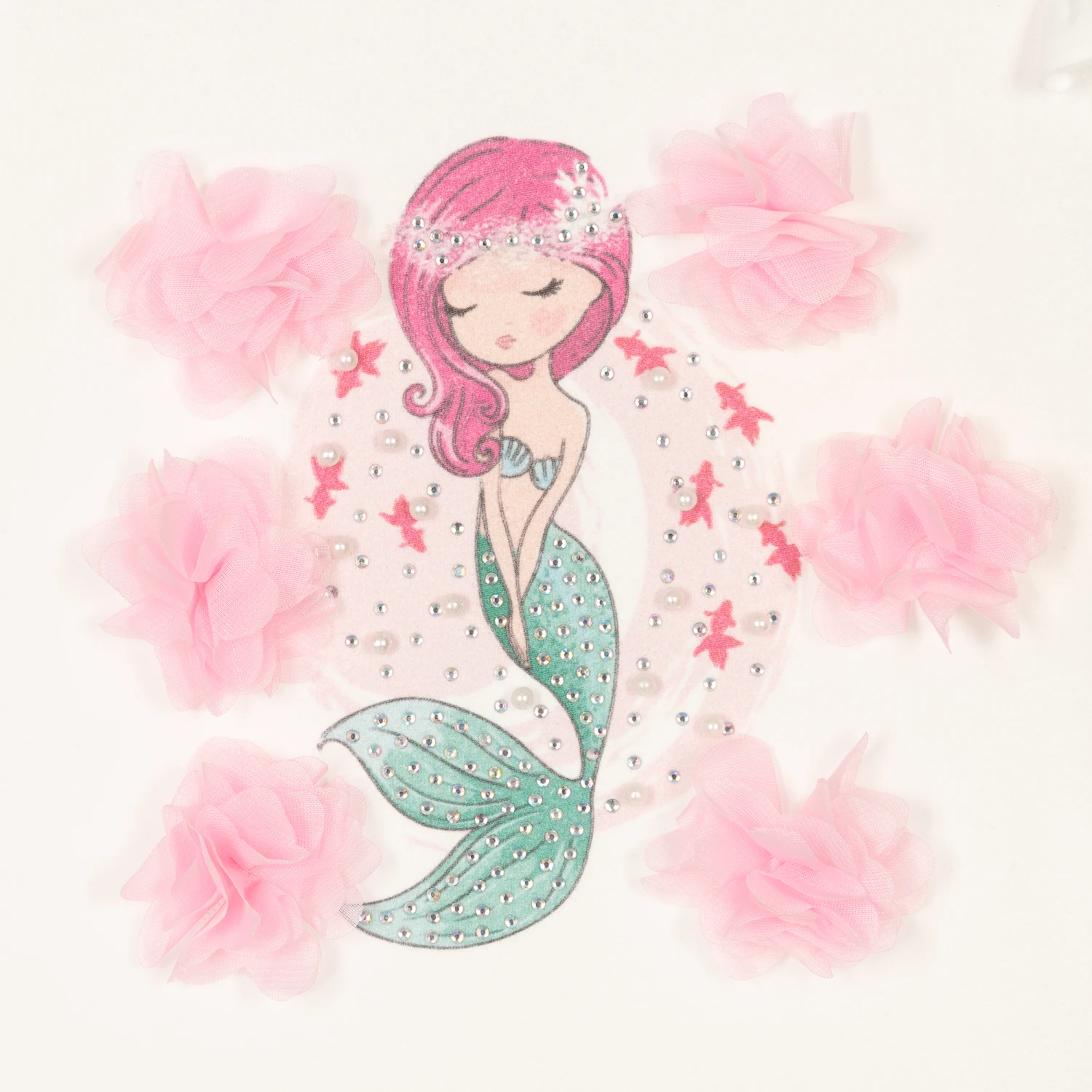 Caramelo Kids Girls White Cotton & Tulle Mermaid Dress 6 Caramelo Kids Girls White Cotton & Tulle Mermaid Dress - Image 4