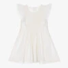 Chloé Girls Ivory Smocked Linen Dress 1 Chloé Girls Ivory Smocked Linen Dress -Twinkle Tots chloe girls ivory smocked linen dress 500283 917dcb5aa398712ca3b339c22c73829cba075bdb