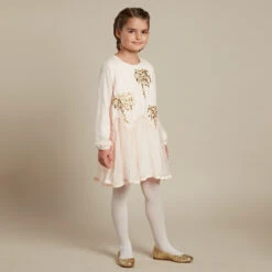 Chloé Girls Pink Silk Dress -Twinkle Tots chloe girls pink silk dress 192317 230bcb27707e4b22a66e754773942b494f235b71 outfit