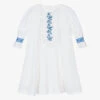 EIRENE Girls White & Blue Floral Chiffon Dress -Twinkle Tots eirene girls white blue floral chiffon dress 489165 5b079f0dfdecabad01c6e0847426187540ce463d