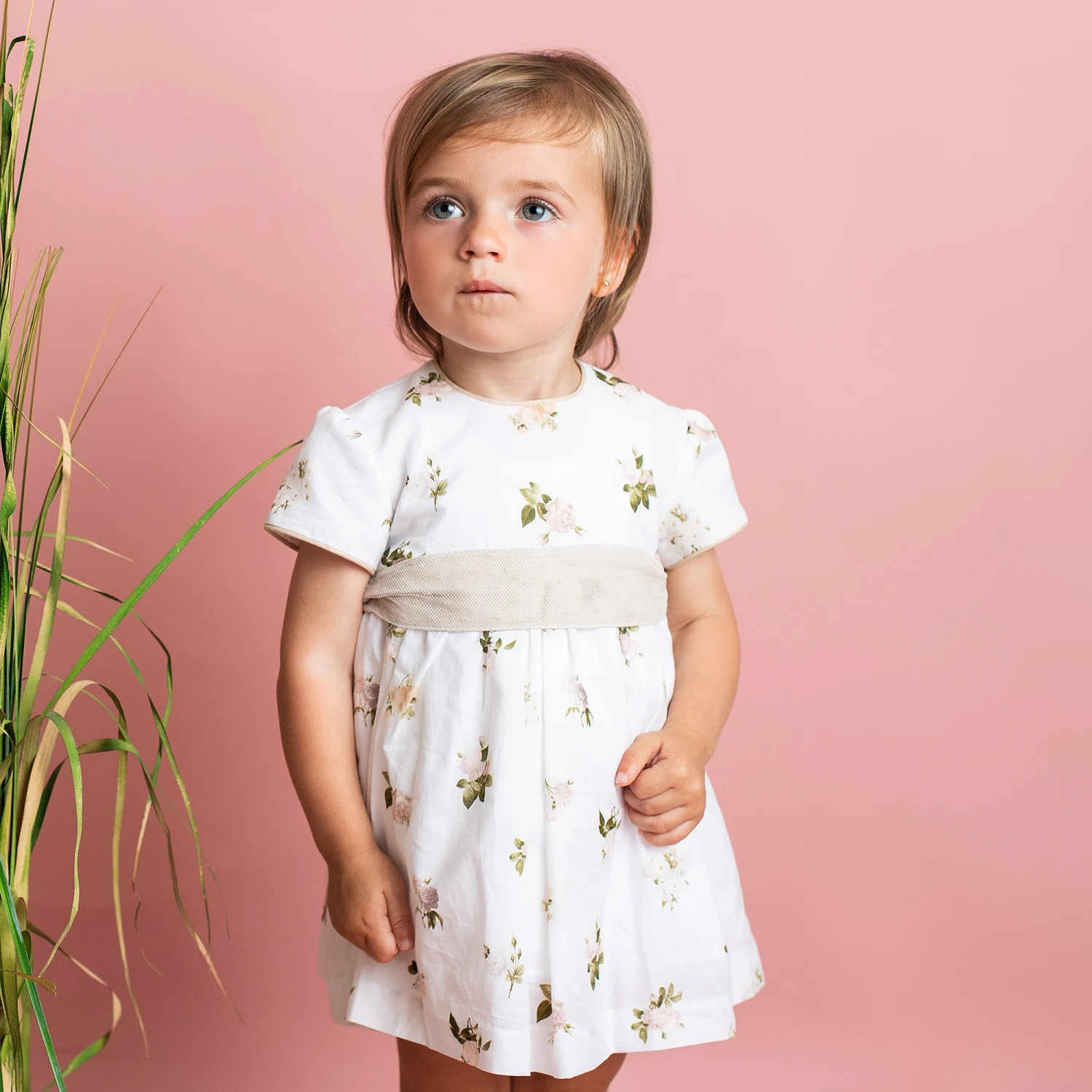 Foque Ivory & Beige Cotton Dress 4 Foque Ivory & Beige Cotton Dress - Image 2