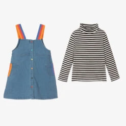 Joyday Girls Blue Denim Dress Set -Twinkle Tots joyday girls blue denim dress set 478881 747051ccfe22188ba298c8a576361944259b7e67