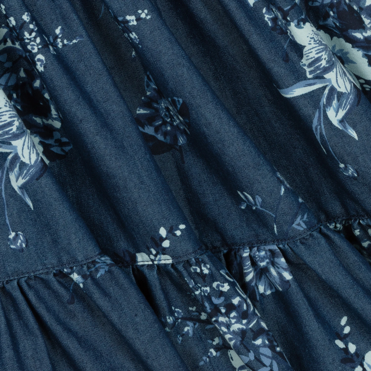 Junona Girls Blue Floral Chambray Dress 5 Junona Girls Blue Floral Chambray Dress - Image 3