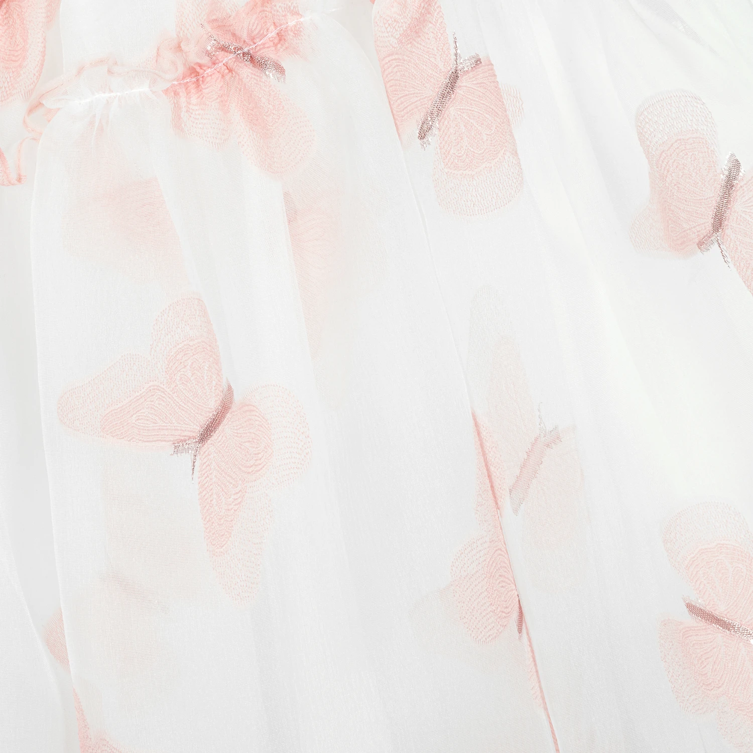 Junona Girls White & Pink Butterfly Dress 6 Junona Girls White & Pink Butterfly Dress - Image 4