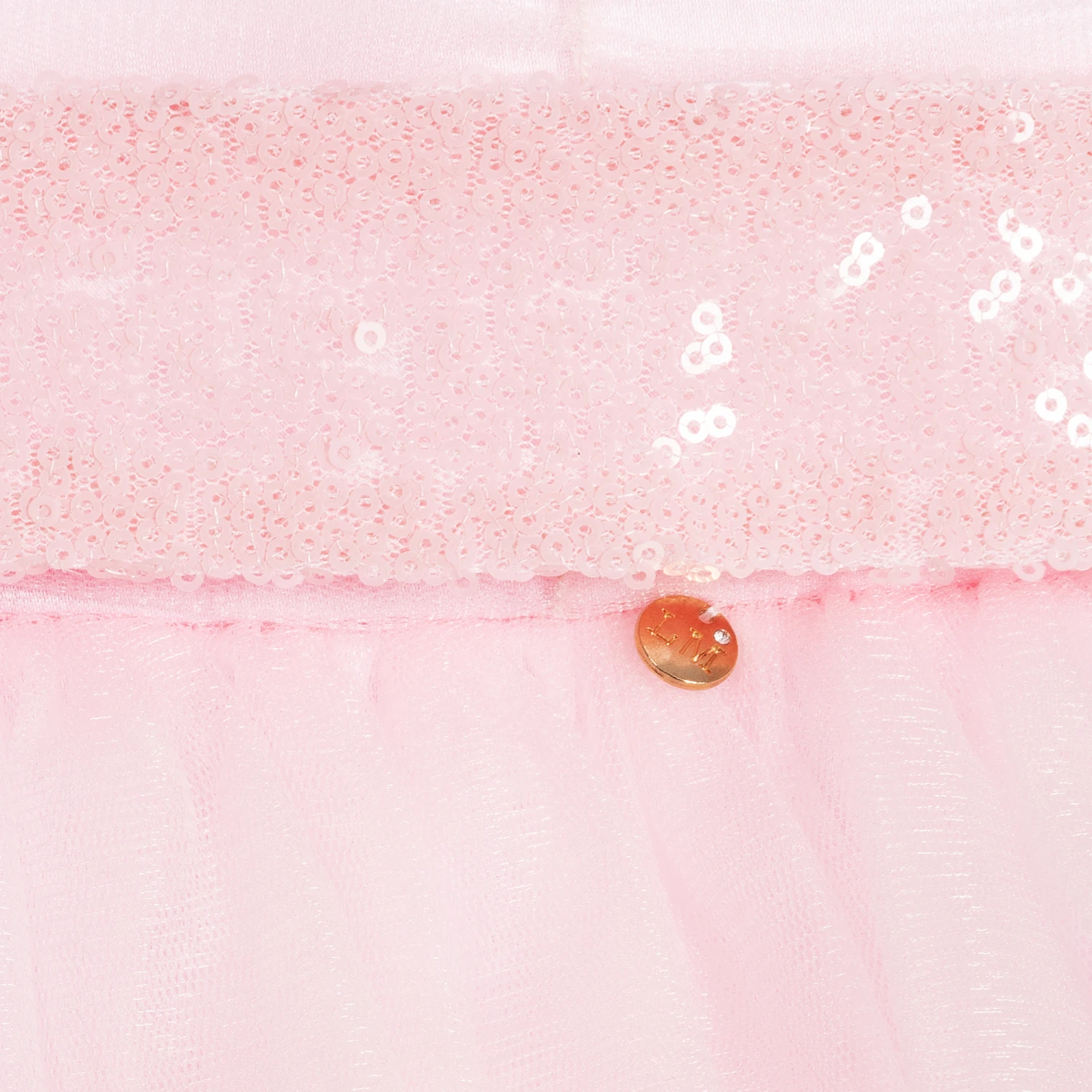 Le Mu Girls Pink Tiered Tulle Dress 5 Le Mu Girls Pink Tiered Tulle Dress - Image 3