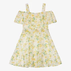 Mayoral Girls Ivory & Yellow Floral Chiffon Dress -Twinkle Tots mayoral girls ivory yellow floral chiffon dress 497409 c68f62fd3d7fa28672155578778f433ccdedc2d9