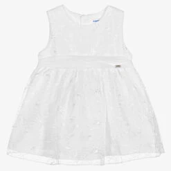 Mayoral Girls White Organza Dress