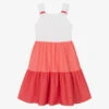 Mayoral Girls White & Pink Tiered Dress -Twinkle Tots mayoral girls white pink tiered dress 496810 e64d2ff8290181eca46cf786011e1c08430f2a83