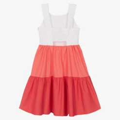 Mayoral Girls White & Pink Tiered Dress -Twinkle Tots mayoral girls white pink tiered dress 496810 fc50145e1eb6611772b6c69750c492f9d9fe1e46