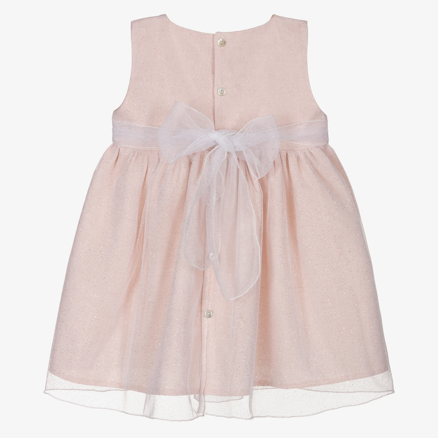 Mebi Glittery Pink Bow Dress 4 Mebi Glittery Pink Bow Dress - Image 2