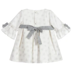 Mebi Ivory & Silver Cotton Dress -Twinkle Tots mebi ivory silver cotton dress 272651 7bec81d78f2949bd205f0558f387abb26cd4bdf4