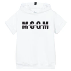 MSGM White Cotton Jersey Dress