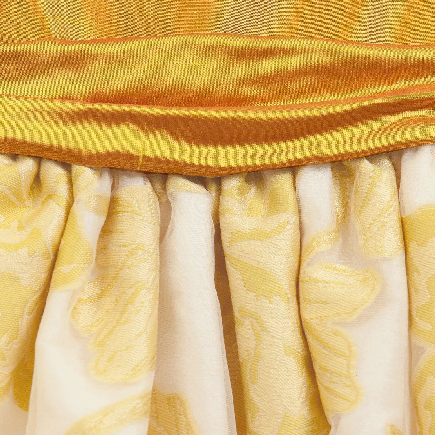 Nicki Macfarlane Gold & Ivory Silk Dress & Sash 7 Nicki Macfarlane Gold & Ivory Silk Dress & Sash - Image 5