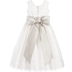 Nicki Macfarlane Silver Organza Dress & Silk Sash -Twinkle Tots nicki macfarlane silver organza dress silk sash 83920 50b0f7db273fa39738914c6218f6ad90f13c57a3