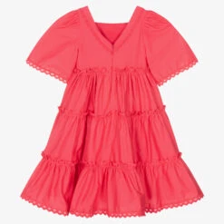 Patachou Girls Pink Cotton Poplin Tiered Dress -Twinkle Tots patachou girls pink cotton poplin tiered dress 493042 2bcacd7075105671510c50832bcd9d30780c7cfd