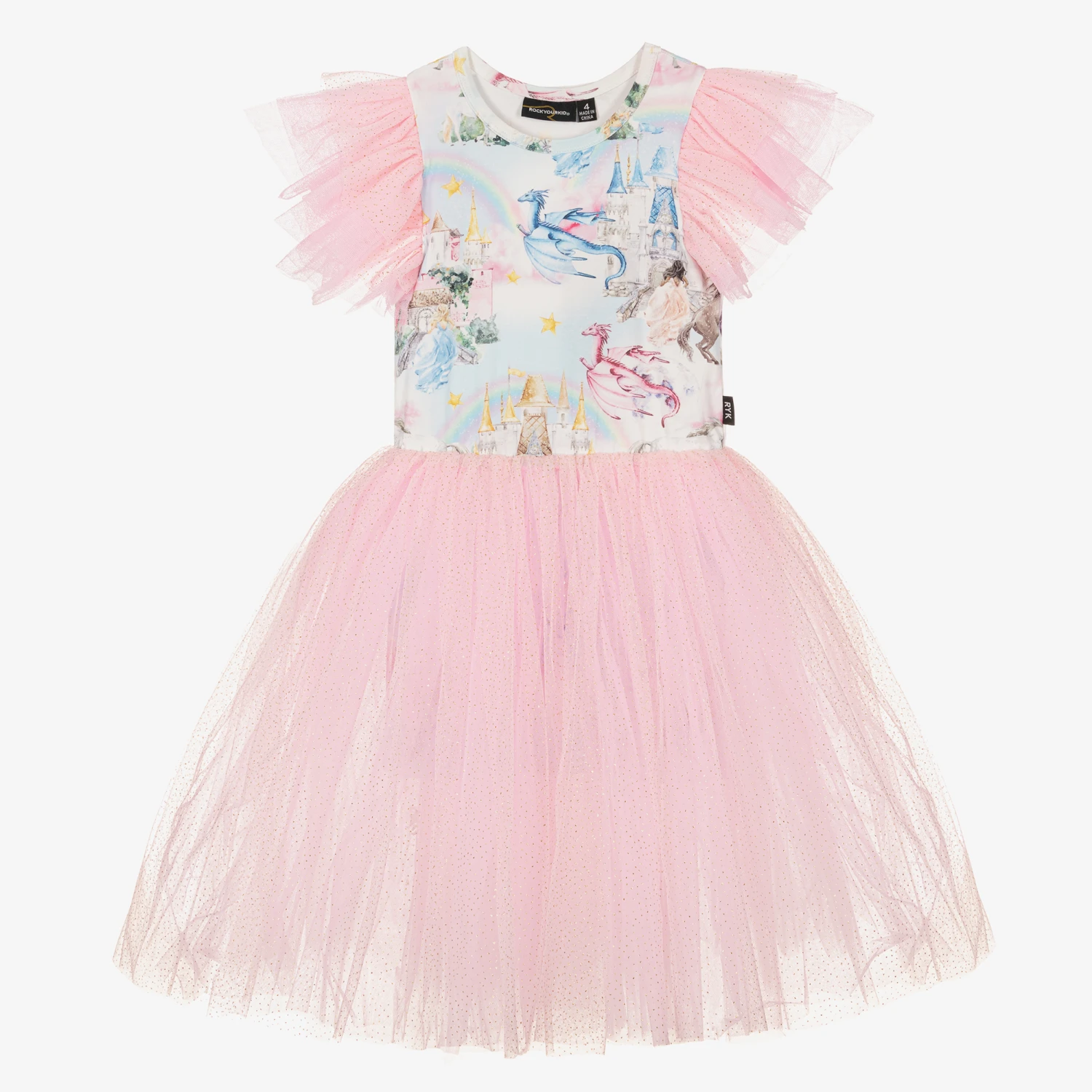 Rock Your Baby Girls Blue & Pink Fairy Tale Dress 3 Rock Your Baby Girls Blue & Pink Fairy Tale Dress