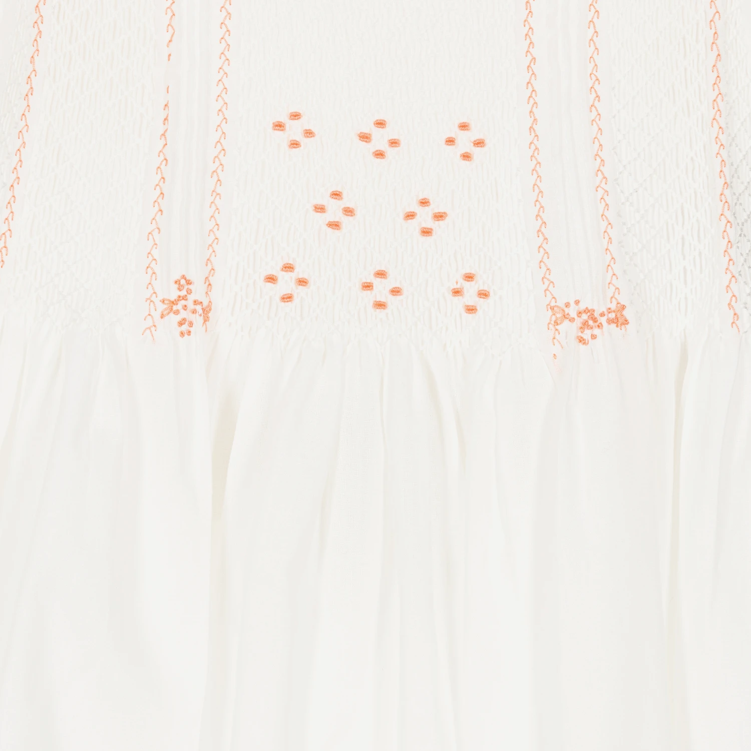 Sarah Louise Girls Ivory & Pink Cotton Hand-Smocked Dress 5 Sarah Louise Girls Ivory & Pink Cotton Hand-Smocked Dress - Image 3