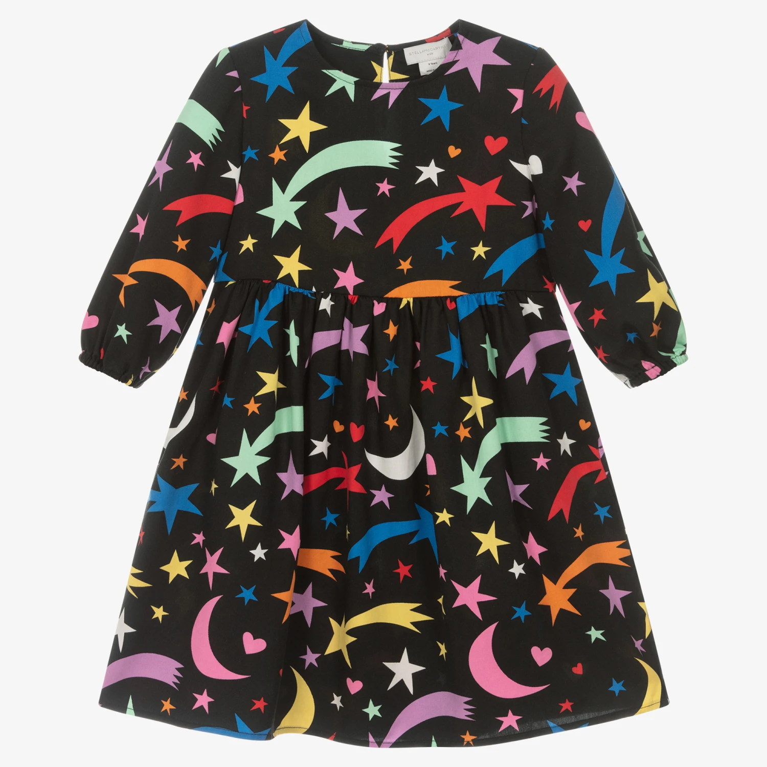 Stella McCartney Kids Girls Black Tencel Dress 3 Stella McCartney Kids Girls Black Tencel Dress