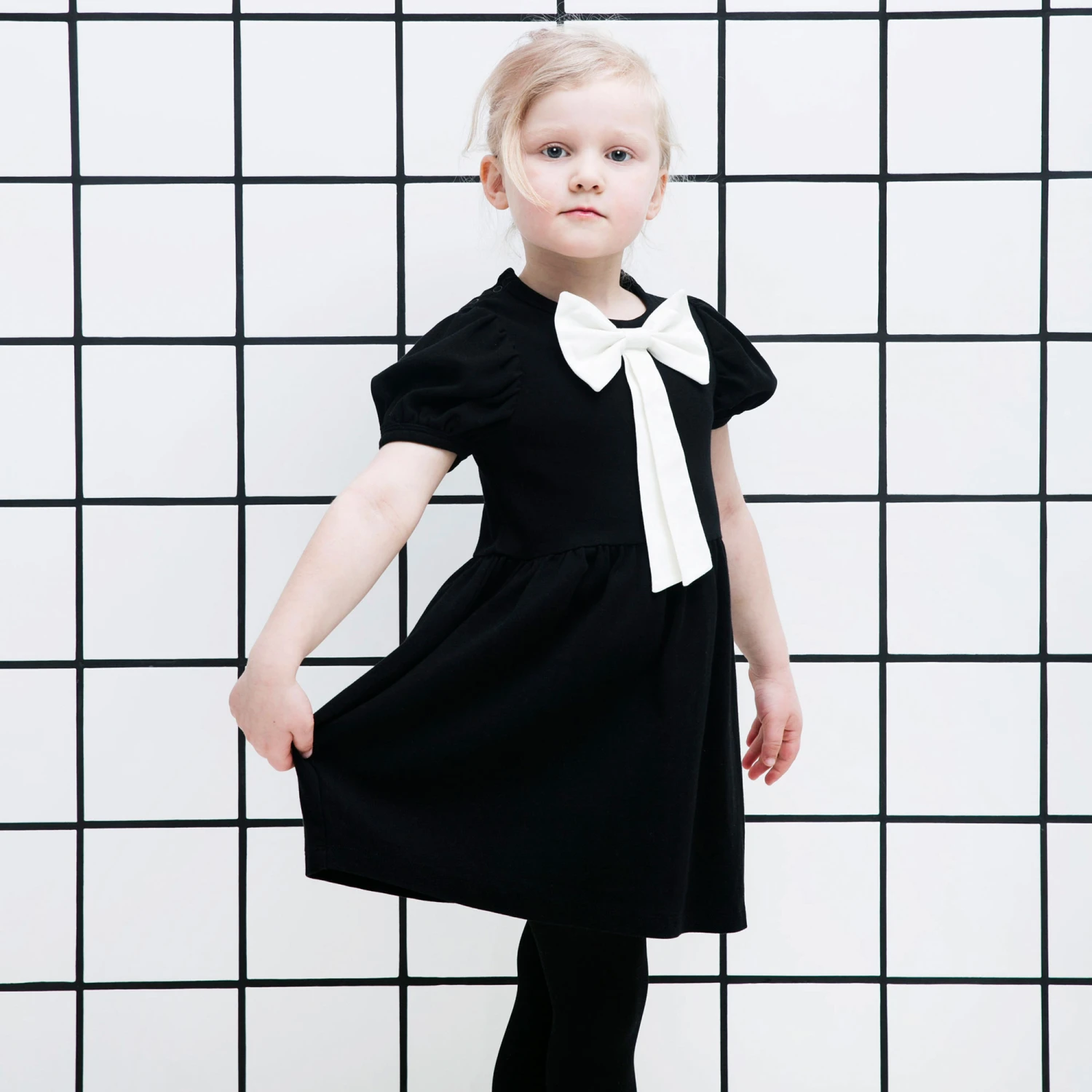 The Tiny Universe Black 'Tiny Chapel' Cotton Jersey Dress 4 The Tiny Universe Black 'Tiny Chapel' Cotton Jersey Dress - Image 2