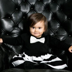 The Tiny Universe Black 'Tiny Waves' Cotton Jersey Dress -Twinkle Tots the tiny universe black tiny waves cotton jersey dress 107334 f13ffd40e286ad6275e7f1b68f3329c4c995e3a2 outfit