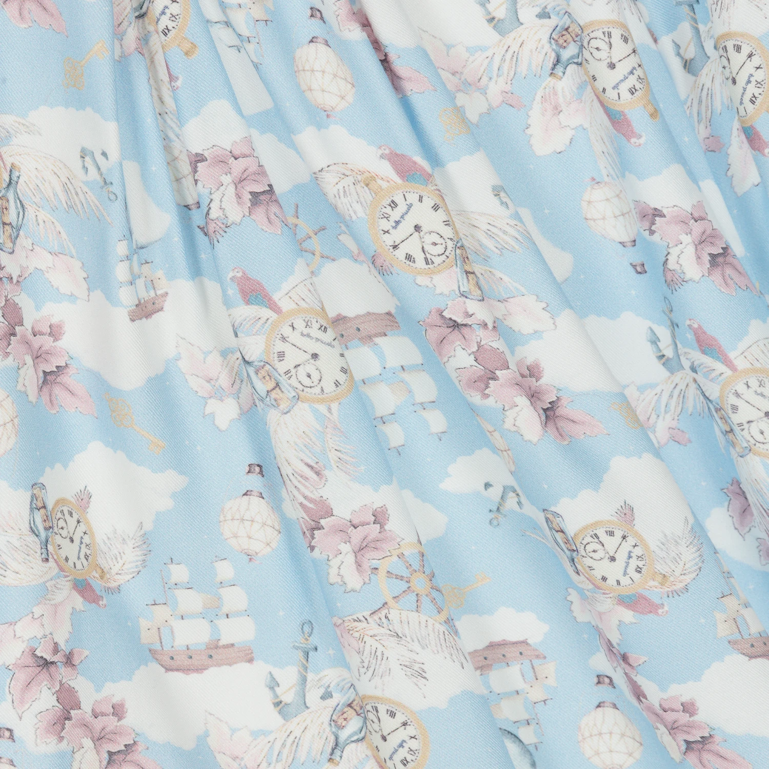 Tutto Piccolo Girls Blue Viscose Dress Set 7 Tutto Piccolo Girls Blue Viscose Dress Set - Image 5