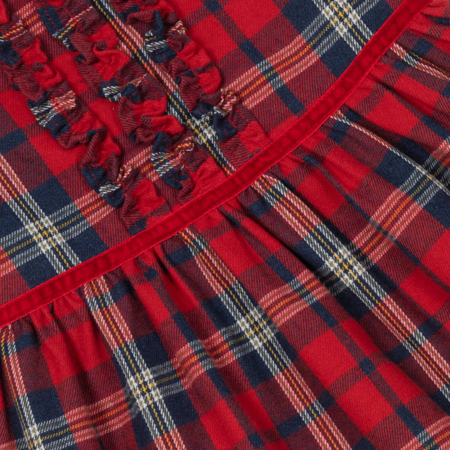 Tutto Piccolo Girls Red Cotton Dress Set 7 Tutto Piccolo Girls Red Cotton Dress Set - Image 5